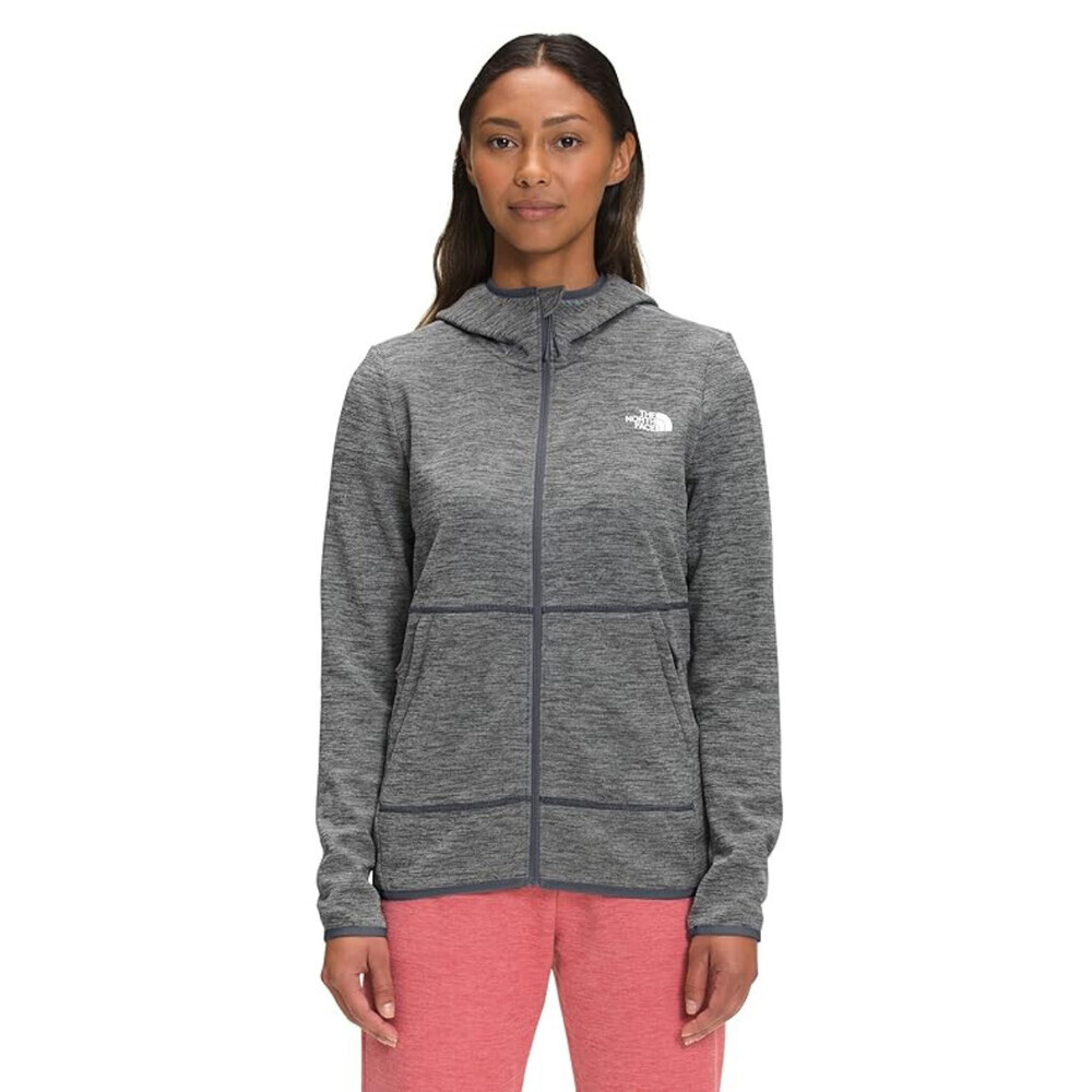 The North Face Canyonlands Hoodie Women's S Heather Gray Stretch Full Zip RED634
